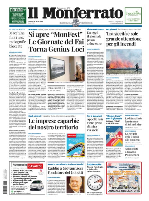 Il Monferrato - Edizione 23 del 25/03/2022